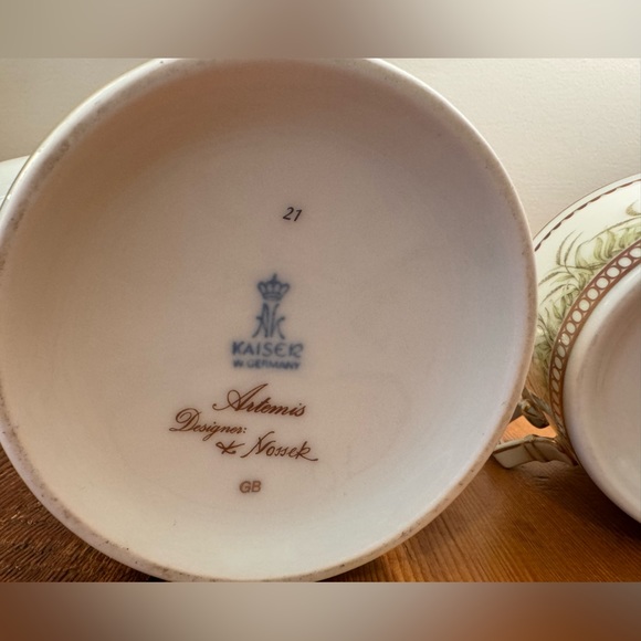 Kaiser Artemis by K. Nossek porcelain. Vintage coffee pot, creamer & sugar. - Picture 12 of 12